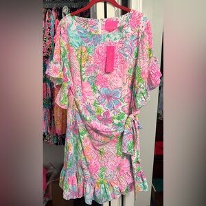 NWT Lilly Pulitzer Darlah stretch dress! size 16! Paradise found print